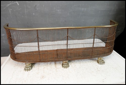 Antique wirework fireguard - wirework,