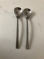 2 x Vintage Viners Gerald Benney Studio Dessert Spoons 20.3cm Sheffield England