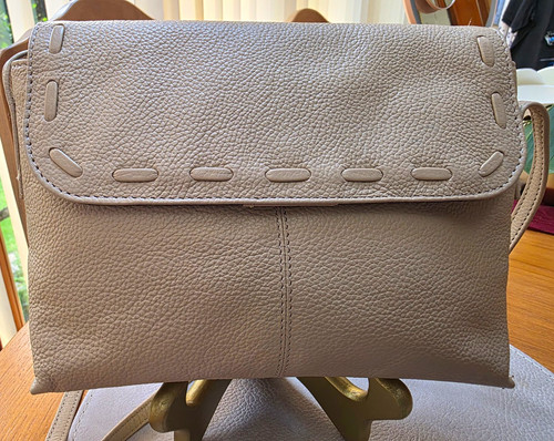 Small hotter beige leather - beige,