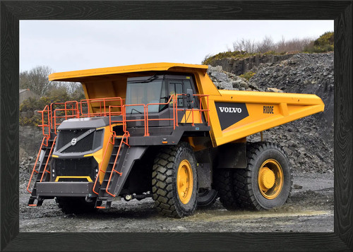 Volvo dump truck framed wall - volvo,