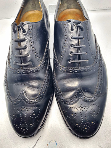 Barkers black leather - leather, brogue