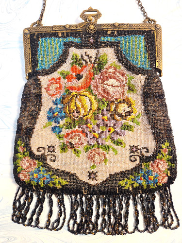 Antique purse 1920 s micro - purse,