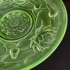 Art Deco Glass Walther & Sohne Seerosen Fruit Bowl Interior Design 1930s 40s