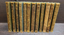 1896 Set of 12 theatre antique books Shakespeare Marlowe Sheriden Webster etc