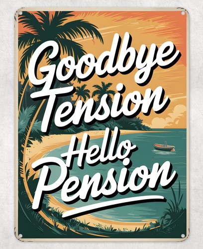 Goodbye tension hello - hello, pension