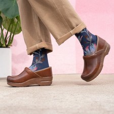 Dansko  brown pattern clogs
