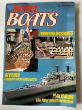 MODEL BOATS - MAY 1987- GRAUPNER ARROW FAST ELECTRIC - 63FT MOTOR ANTI-SUB PLAN