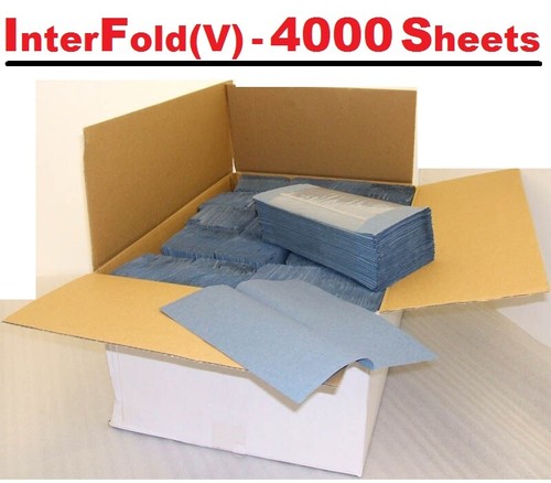 Blue paper hand towels - blue, v
