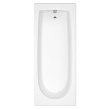 Modern Bathroom Single Ended Straight Bath 1700 x 700mm Gloss White Acrylic