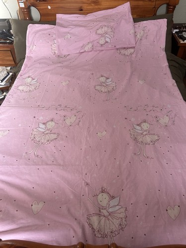 Pink fairy single duvet cover - fairy,