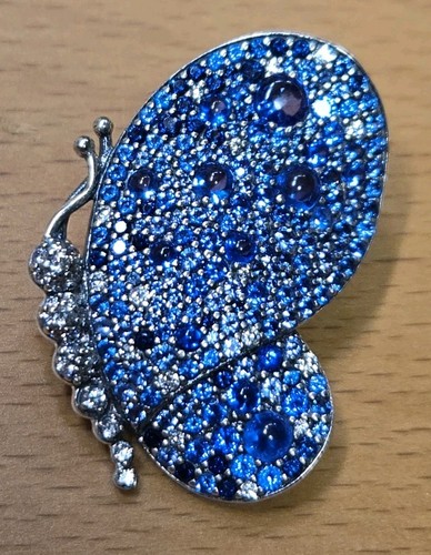 Pandora blue pave butterfly - pave,