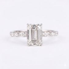 Emerald cut lab grown diamond - cut,
