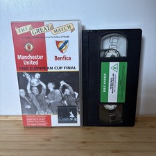 MANCHESTER UNITED V BENFICA - BBC VHS VIDEO - THE GREAT MATCH 1968 - FOOTBALL 