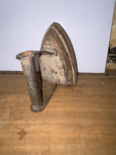 Antique vintage cast iron sad - antique,
