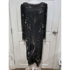 VTG Beaded 100% Silk Argenti