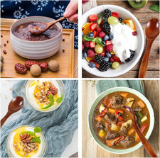 Wooden Spoon Set Handmade Wood Craft for Tea Coffee Honey 6Pcs 14Cm