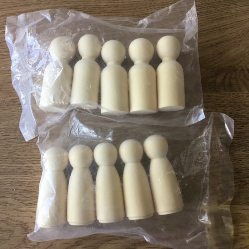 Rounded wooden peg doll - rounded,