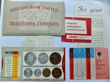 MIDLAND BANK  folder for travellers cheques, Barclays Converter Card  1964, 1961