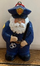 Santa Christmas Ornament Blue