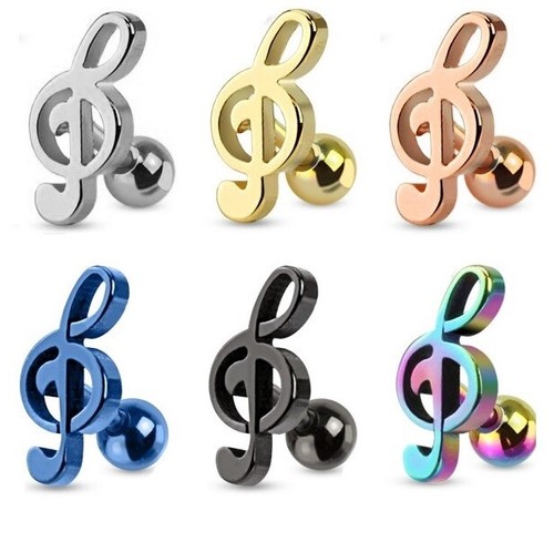 Tragus helix bar cartilage - -,