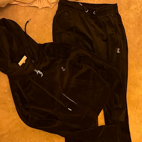 Juicy couture black velour - couture, 2pc