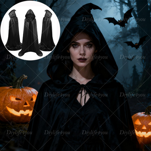 Adult polyester hooded robe - hooded,