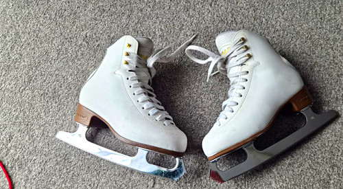 Graf white figure ice skates - white,