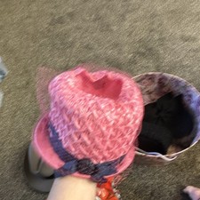 Pink Straw Fascinator