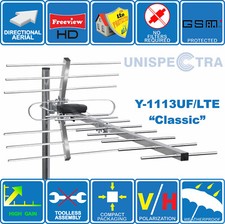 CLASSIC (4G/LTE Ready) HIGH GAIN DIGITAL TV AERIAL ANTENNA FREEVIEW +FREEVIEW HD