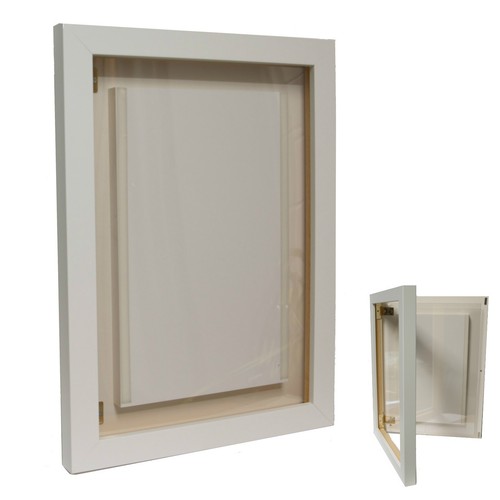 White wooden frame photo - a3,