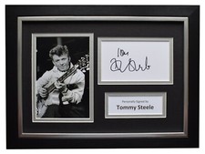 Tommy Steele Signed A4 Framed