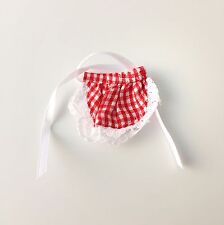 Sylvanian Families Replacement Kitchen Spares | Red White Plaid Apron
