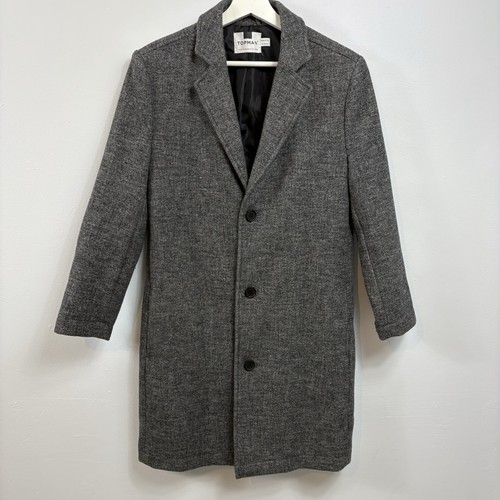 Topman coat mens size grey - coat,