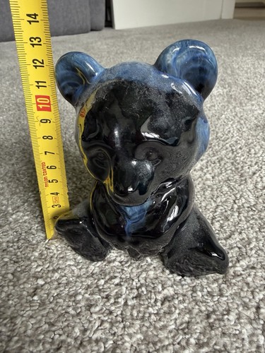 Blue mountain pottery teddy - blue,