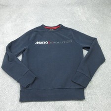 Musto Jumper Mens Small Navy Pullover Sweatshirt Sweater Evolution Sailing Layer