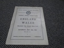 ENGLAND V WALES 1954 SCHOOLS JUBILEE @ MAINE ROAD