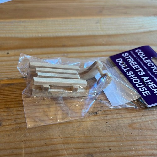Dolls house wooden sledge - dolls,