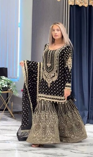 Rust gharara sharara readymade - rust,