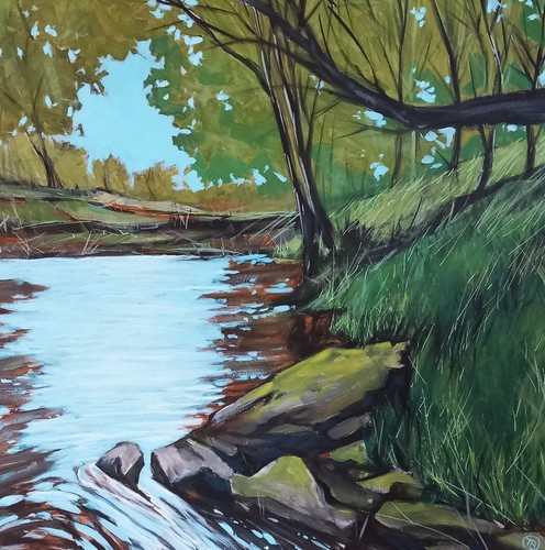 Original landscape oil - original,