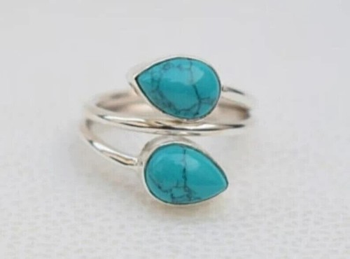 Turquoise gemstone band - gemstone, ring