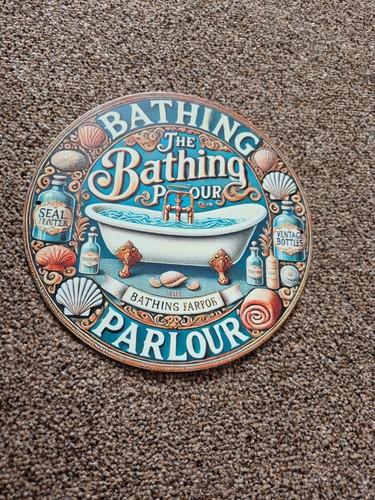 Vintage bathroom sign - bathroom,