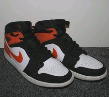 Nike Air Jordan 1 Mid Shattered Backboard Orange White Black US 9 - UK 8 Worn