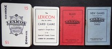Lexicon Playing Cards Word Game + Rule Book Waddington  - Vintage