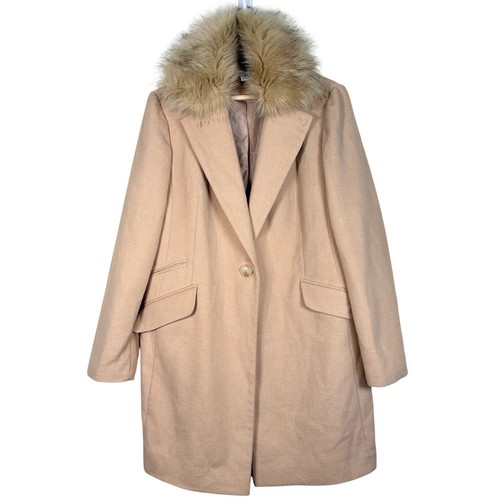Topshop camel faux fur collar - faux,