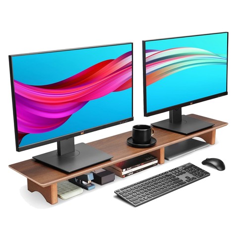 Wooden monitor riser stand - stand,