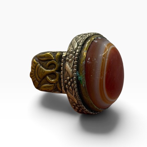 Antique style silver ring with - antique,