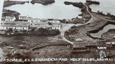 Argyll Ellenabeich Easdale and Holy Isles Valentine Real Photo postcard 