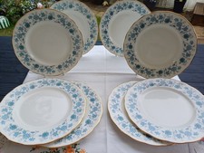 8 X Vintage Colclough Braganza Salad / Desert Plates