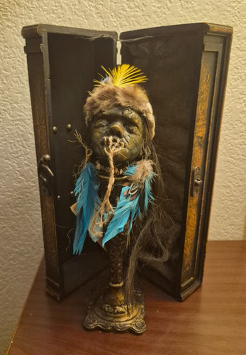 Jivaro tsantsa shrunken - jivaro/tsantsa, head