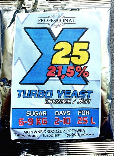 Pure turbo yeast - turbo, 21.5%